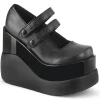 Cheap Demonia Cult Void-37 Black Vegan Leather-Patent