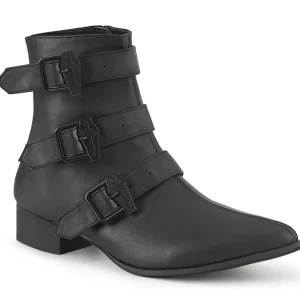 Shop Demonia Cult Warlock-50-C Black Vegan Leather