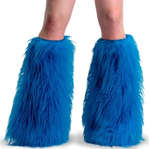 Online Demonia Cult Yeti-08 Blue Faux Fur