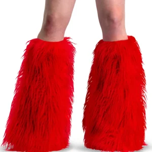 Cheap Demonia Cult Yeti-08 Red Faux Fur